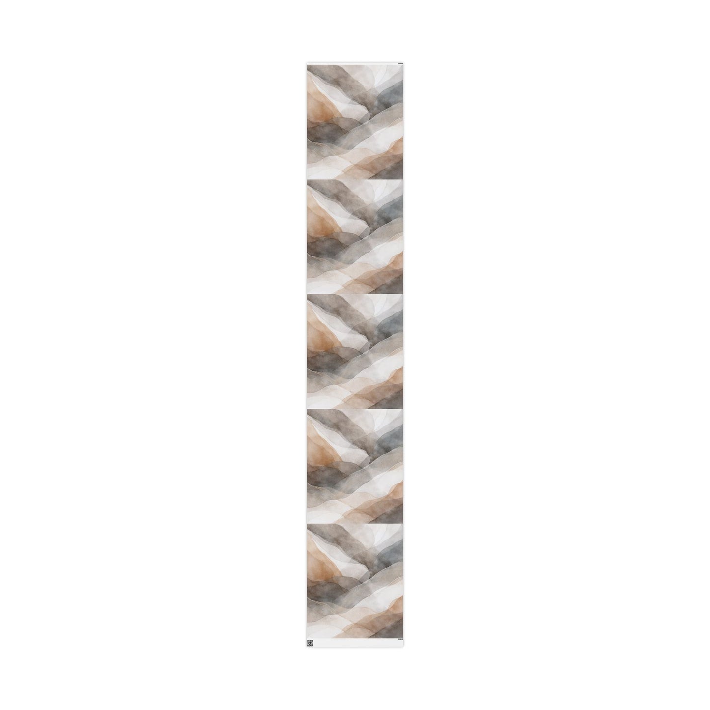 Geometric Neutral Watercolor Wrapping Paper Roll — Earth Tone Abstract Gift Wrap