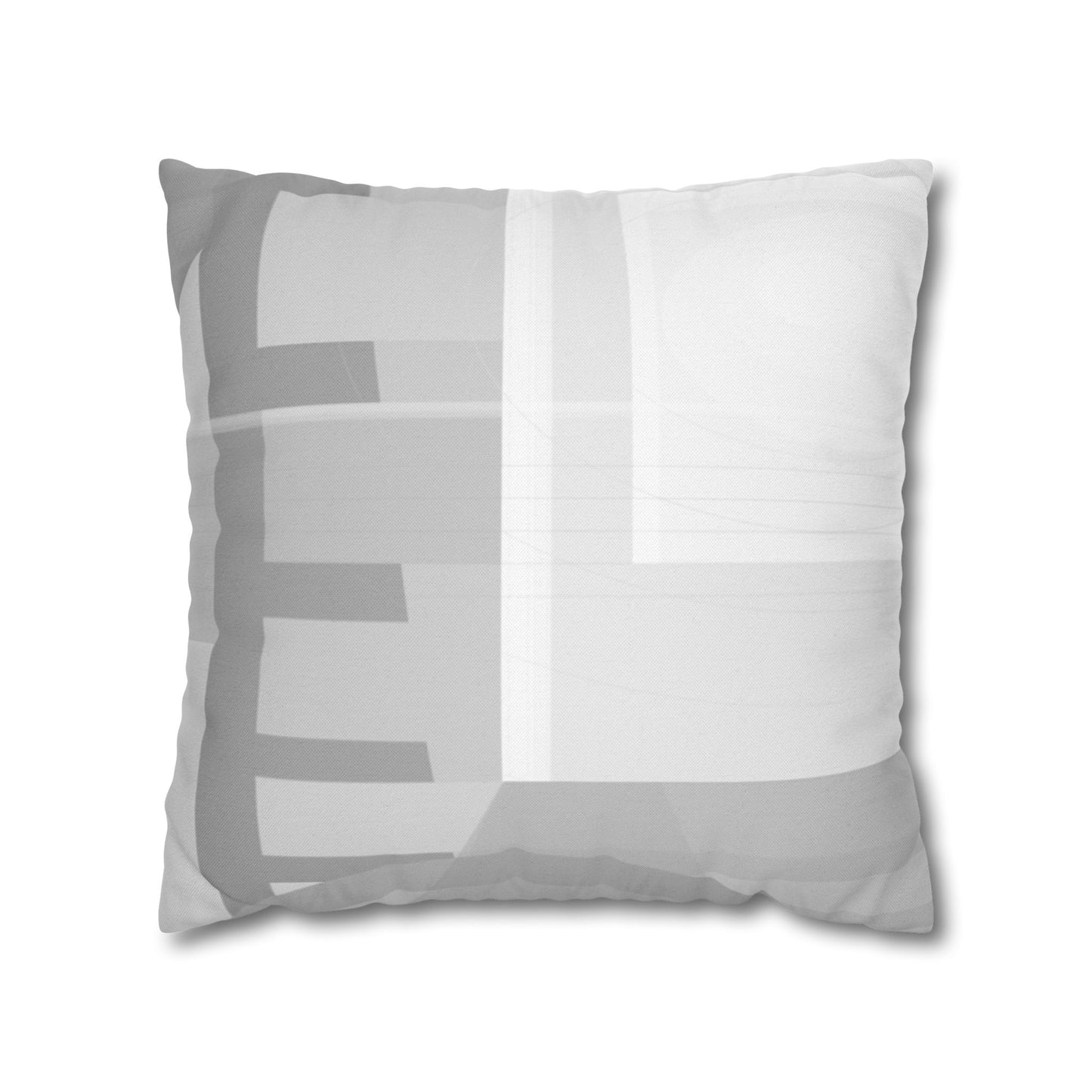 Abstract Geometric Grid Spun Polyester Pillowcase