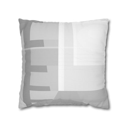 Abstract Geometric Grid Spun Polyester Pillowcase