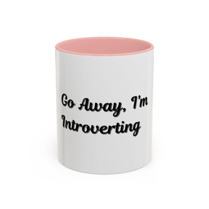Introvert Coffee Mug - Go Away, I'm Introverting - Black Accent for Relaxing Moments - TRV