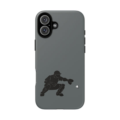 Printify baseball catcher phone case, tough protective cover with detailed baseball glove and catcher design for iPhone or Android.