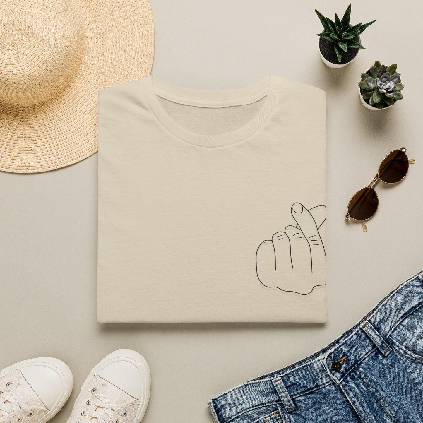 Trendy Unisex Softstyle T-Shirt with Love Hand Gesture Design