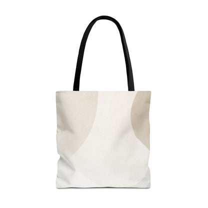 Neutral Abstract Geometric Tote Bag | Minimal Beige Shapes