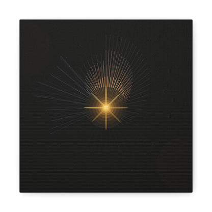Abstract Golden Starburst Canvas
