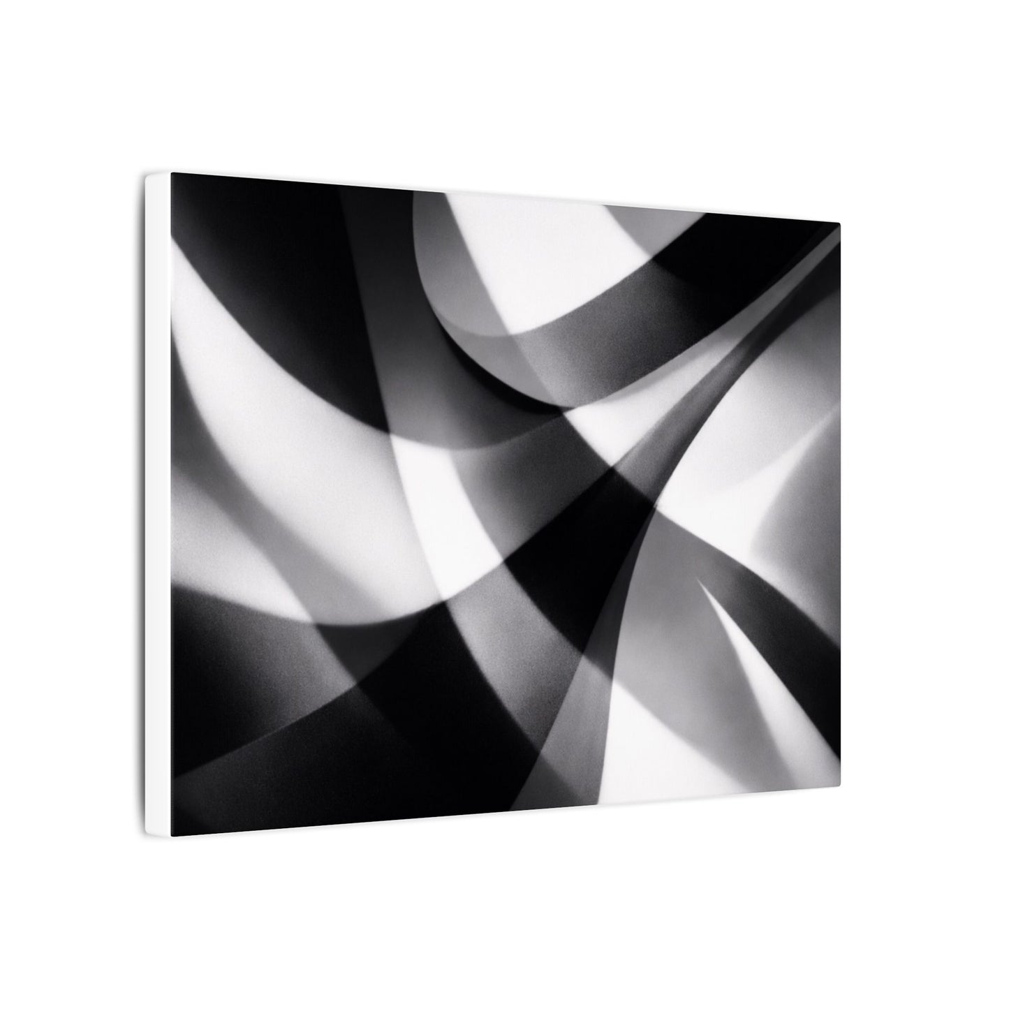 Abstract Black and White Swirl Matte Canvas