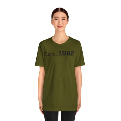 Est. 1992 Short Sleeve Tee - Retro Unisex T-Shirt, Birthday Gift, Vintage Style Shirt, Casual Wear, Trendy Outfit