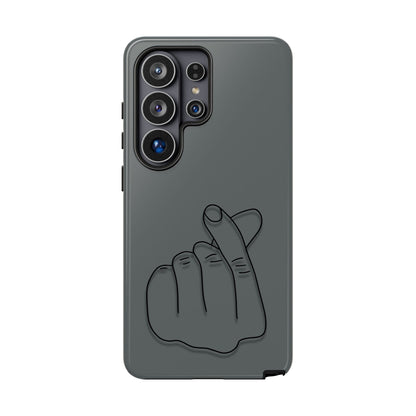 Silicone Phone Case, embossed Korean finger heart design - view 48