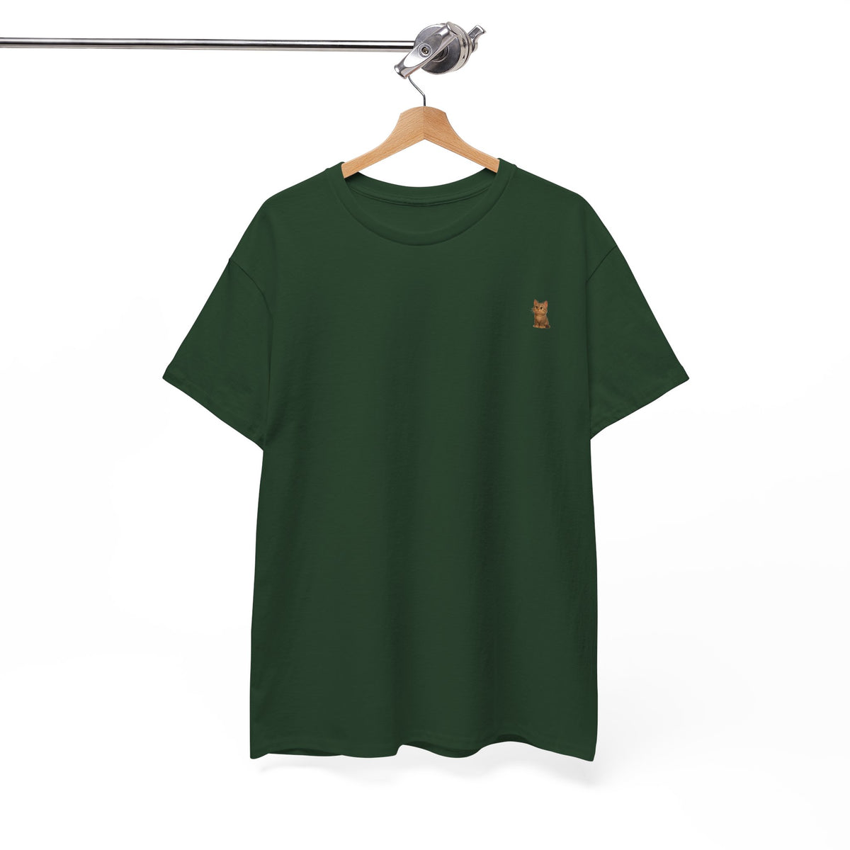 Brown kitten graphic T-shirt for cat lovers, featuring a cute cat design on a comfortable Printify T-shirt.