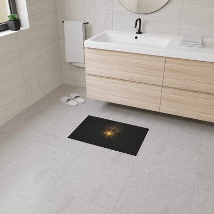 Radiant Star Burst Floor Mat | Black Entrance Rug - TRV