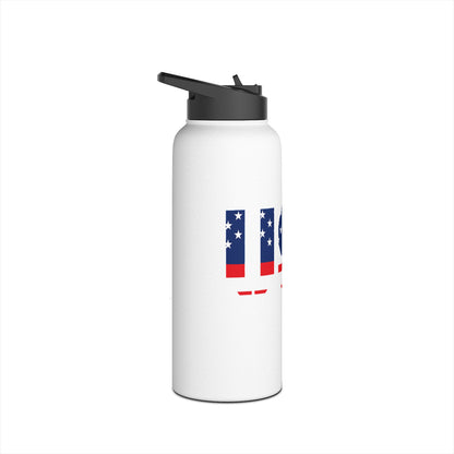 USA Flag Stainless Steel Water Bottle — Patriotic Travel Flask