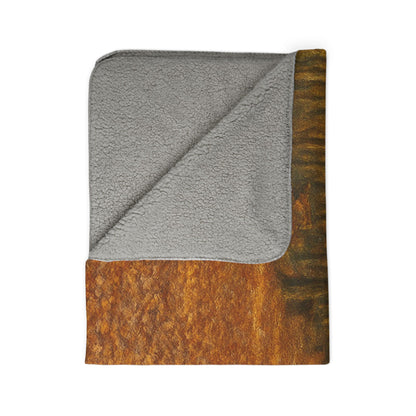 Printify Autumn Fleece Sherpa Blanket, cozy fall throw with warm fleece and sherpa lining, perfect for chilly evenings.