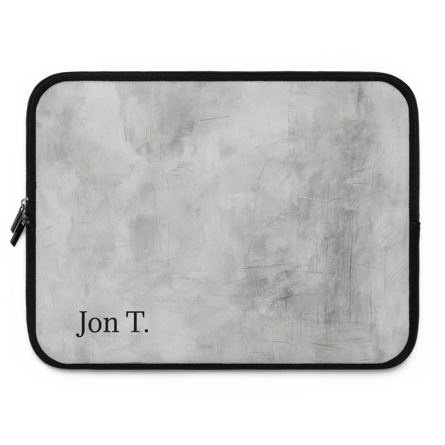 Personalized Minimal Marble Name Laptop Sleeve | Monogrammed Tech Case - TRV