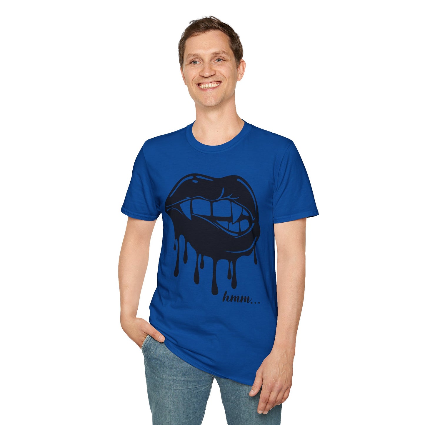 Edgy Graphic Unisex T-Shirt - Dripping Mouth Design, Cool Tee, Trendy Shirt, Hipster Top, Streetwear, Alternative Fashion, Holiday Gift