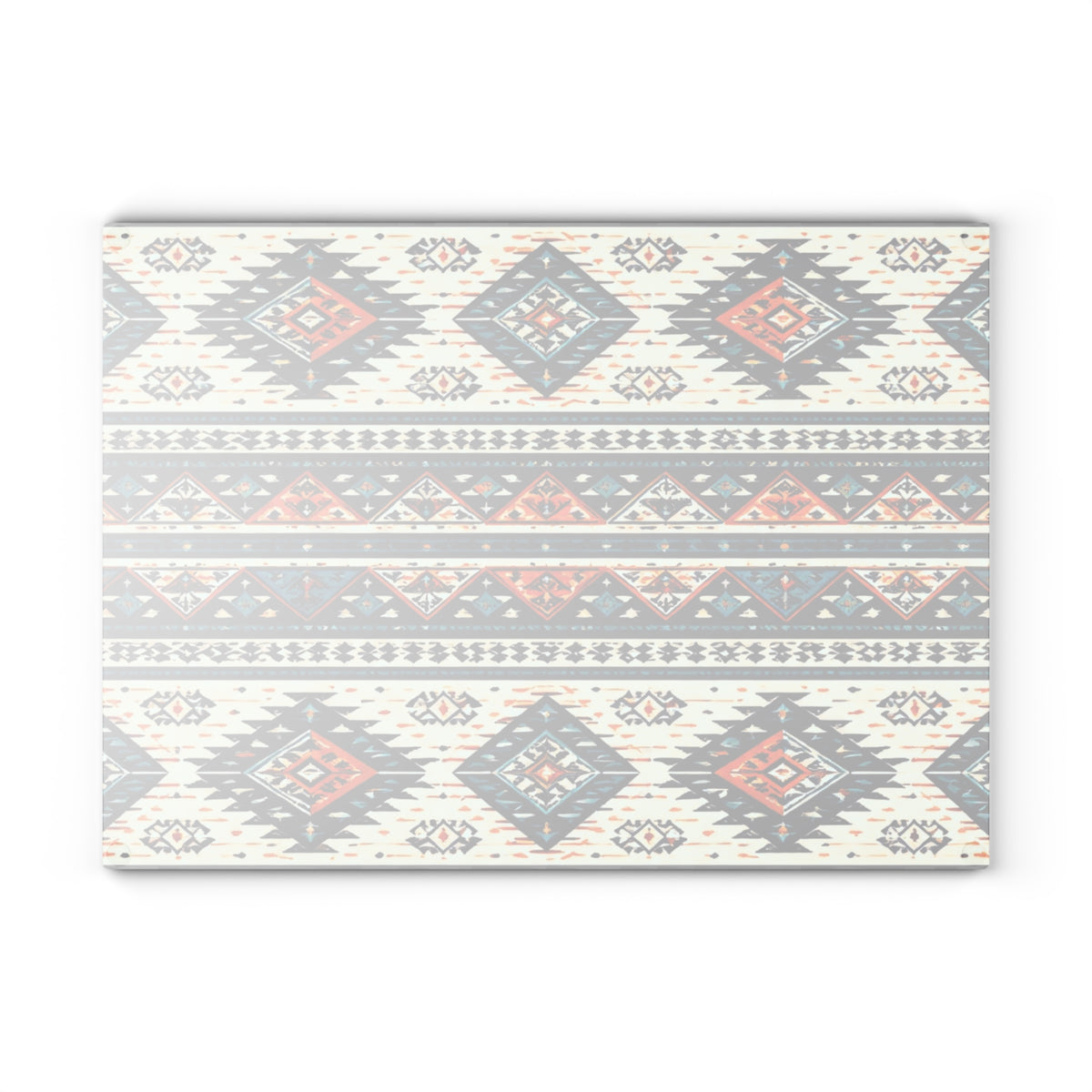 Southwestern Aztec Pattern Glass Cutting Board — Rustic Kitchen Decor