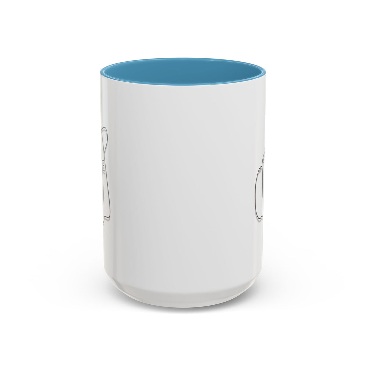 Minimal Korean finger heart accent mug by Printify, 11oz or 15oz ceramic coffee mug with simple design and white finish.