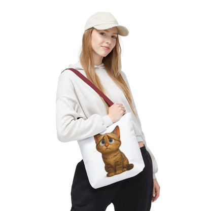 Cute Cat Tote Bag, Animal Lover Gift, Shopping Tote, Reusable Bag, Cute Merchandise, Eco-Friendly Gift - TRV