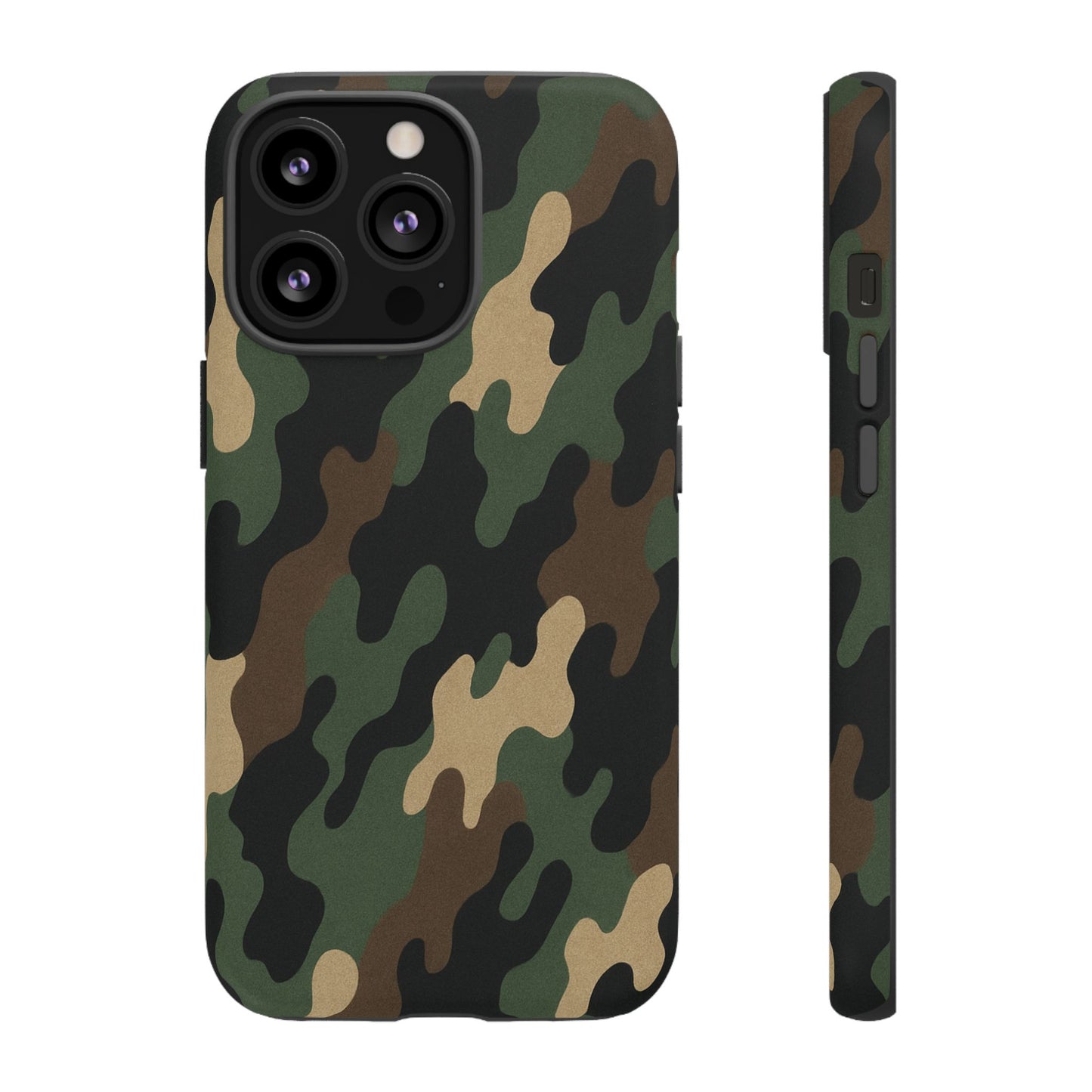 Camouflage tough phone case by Printify, rugged camo protective case fits modern smartphones with durable design.