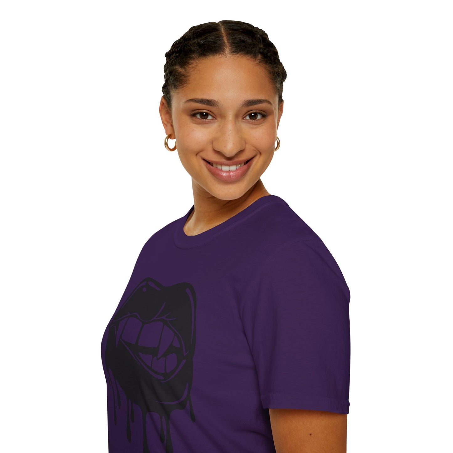 Edgy Graphic Unisex T-Shirt - Dripping Mouth Design, Cool Tee, Trendy Shirt, Hipster Top, Streetwear, Alternative Fashion, Holiday Gift