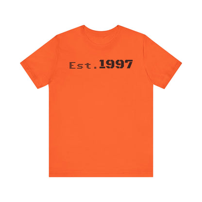 Est. 1997 Unisex Jersey Short Sleeve Tee - Vintage Style, Perfect for Birthdays, Casual Wear, Gifts, Anniversaries, Retro Fashion