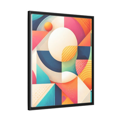 Colorful Geometric Abstract Art Matte Canvas Framed