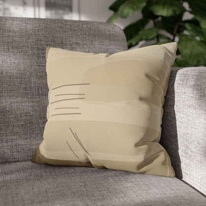 Neutral Abstract Brushstroke Pillowcase | Square Decorative Pillowcase - TRV