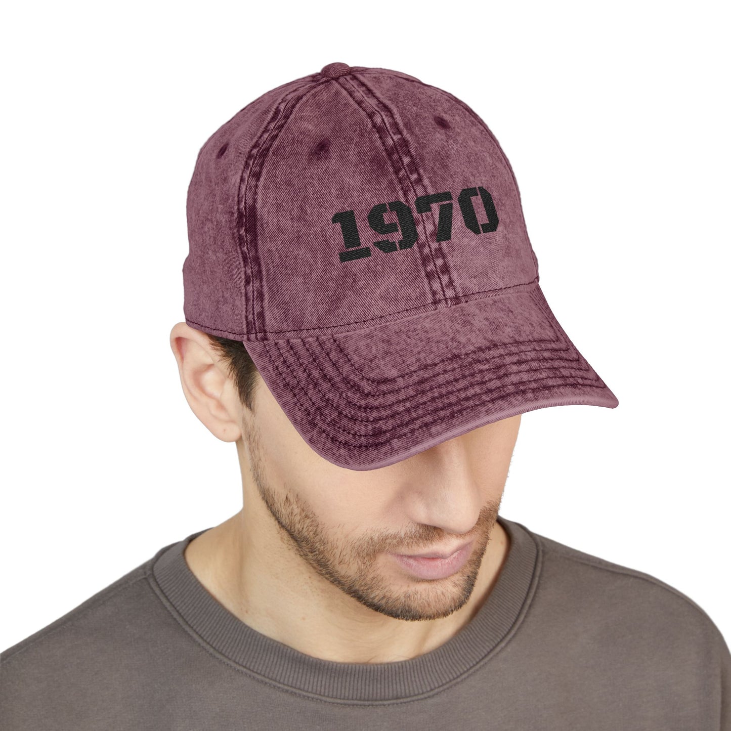 Vintage Embroidered Cap, Retro Baseball Hat, 70s Style Headwear, Gift for Dad, Casual Fashion Accessory - TRV