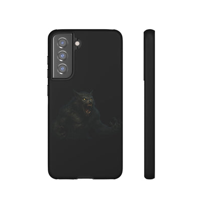 Werewolf Phone Case, Tough Cases, Black Panther Design, Gift for Animal Lovers, Phone Accessories, Fierce Phone Protection - TRV