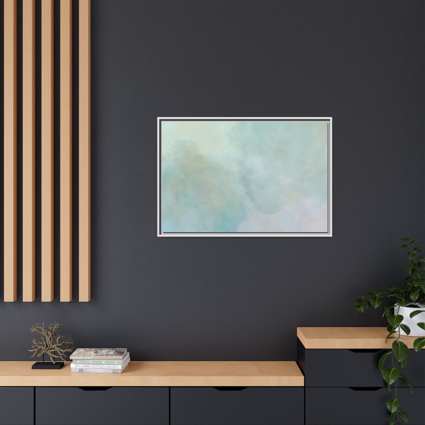 Soft Abstract Pastel Watercolor Matte Canvas
