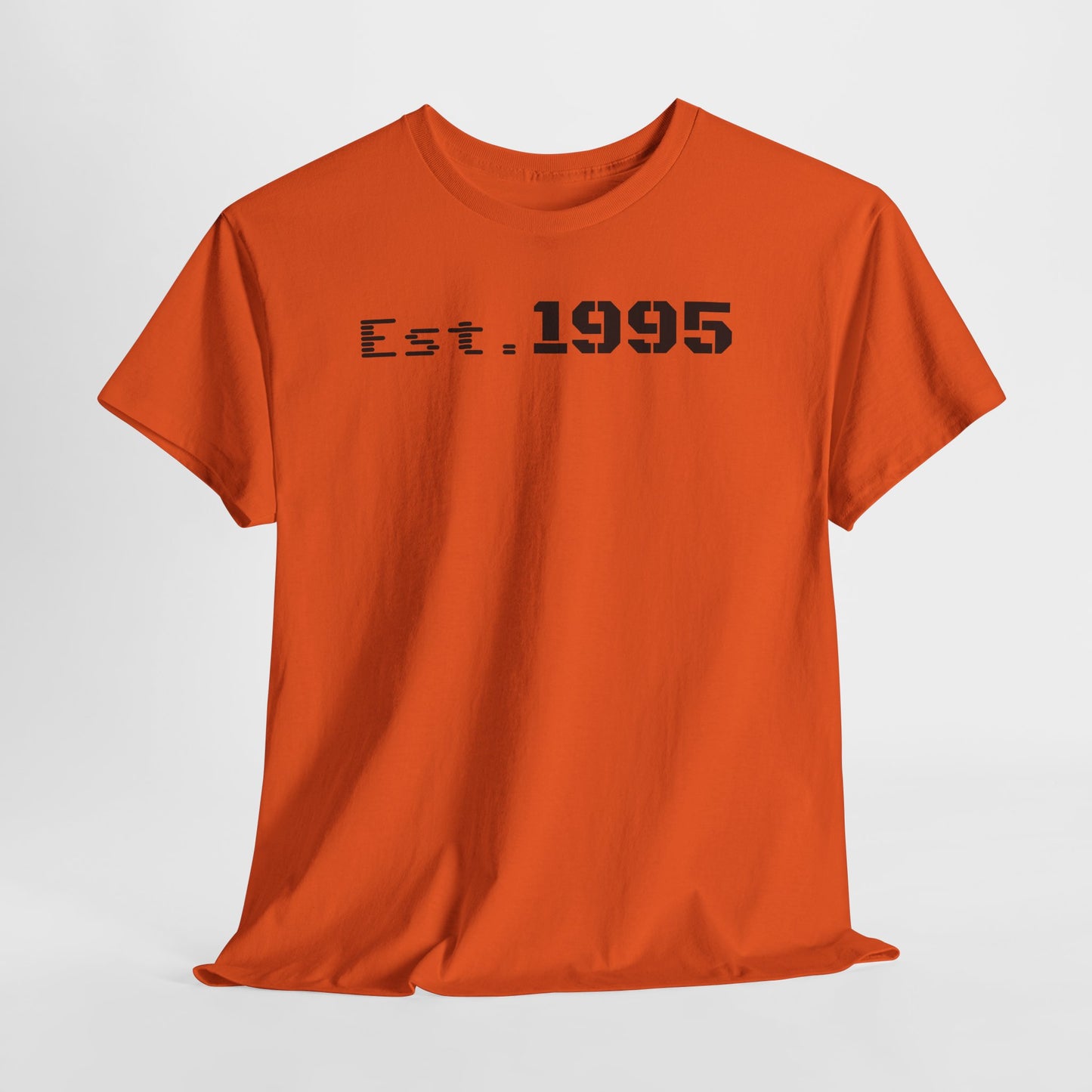 Unisex Heavy Cotton Tee - Est. 1995, Vintage Birthday Gift, Customizable Tee, Retro Unisex Shirt, Casual Everyday Wear