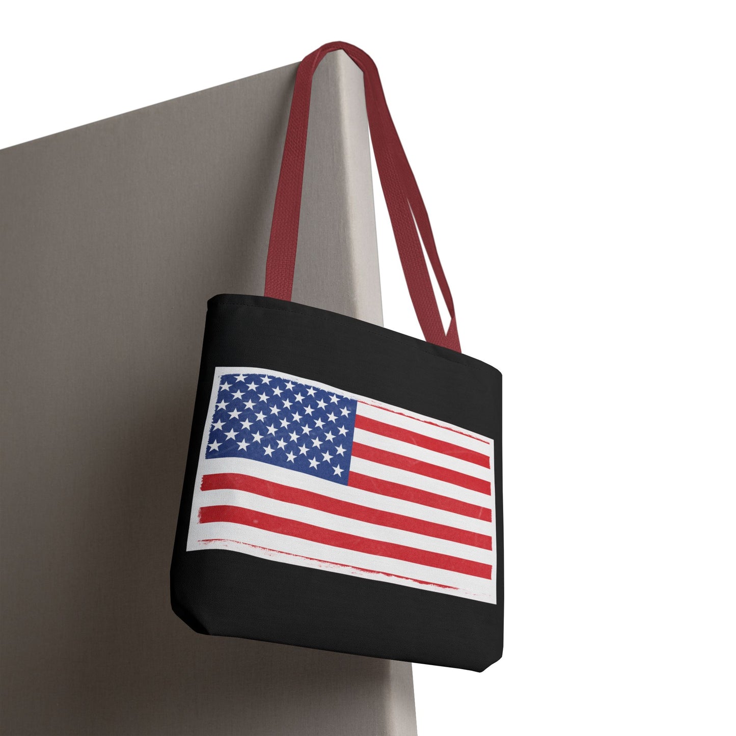 Patriotic Tote Bag, American Flag Carryall, Beach Bag, Reusable Shopping Tote, Independence Day Gift - TRV