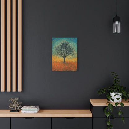 Artistic Tree Canvas Wall Art, Matte Stretched Canvas, Natural Decor for Home, Office, Gift for Nature Lovers, Bohemian Wall Decor