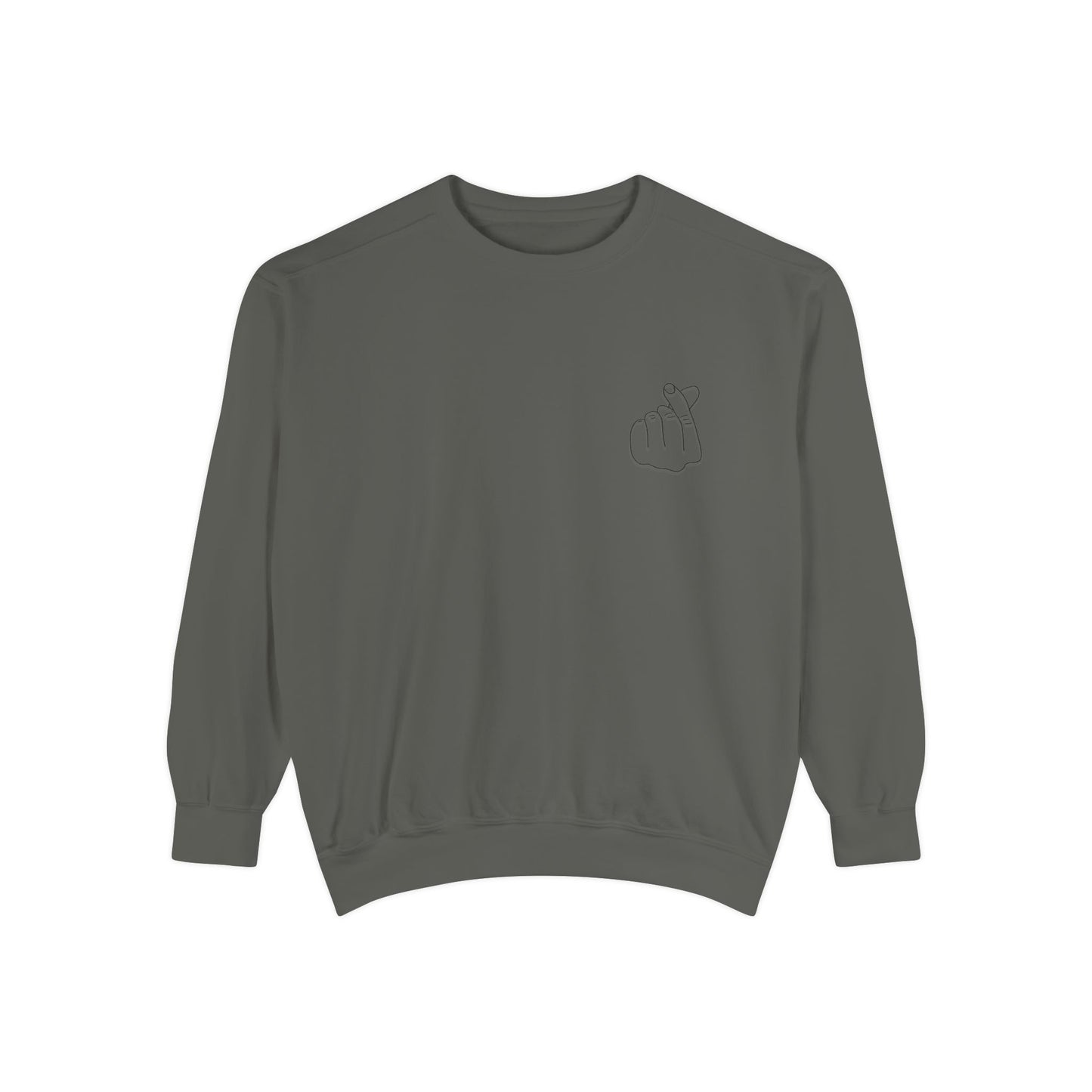 Minimalist Unisex Sweatshirt with Hand Design - Cozy & Stylish