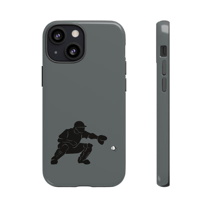 Printify baseball catcher phone case with durable protective cover, featuring a detailed baseball catcher design.