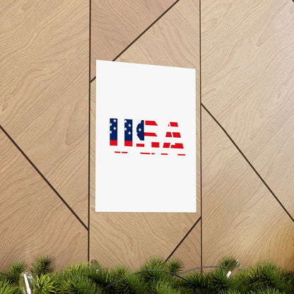 USA Patriotic Wall Art Poster, Red White Blue Home Decor, Fourth of July Decoration, American Flag Art, Independence Day Gift