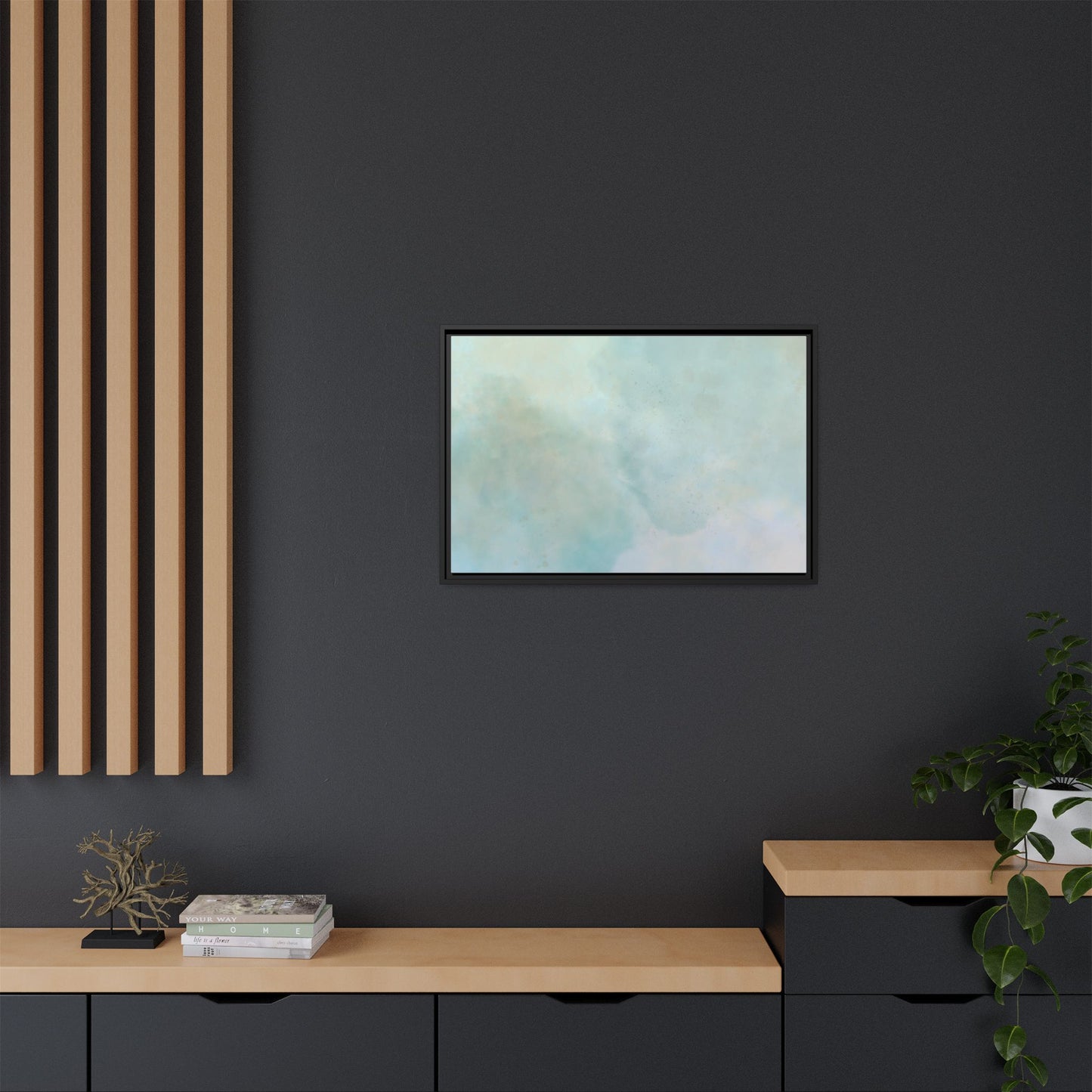 Soft Abstract Pastel Watercolor Matte Canvas