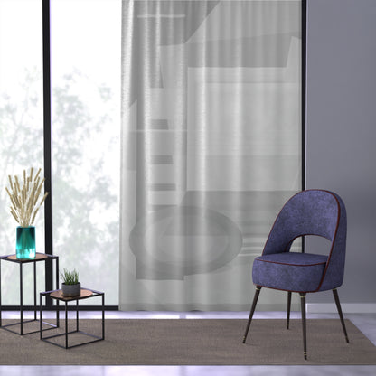 Abstract Geometric Window Curtain | Modern Minimal Sheer Panel