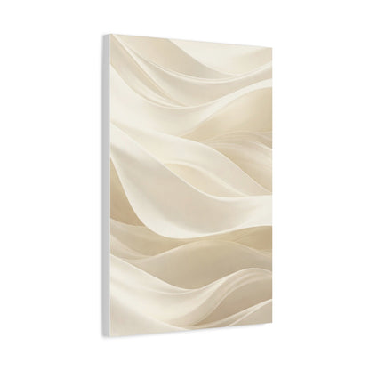Neutral Abstract Wave Art Matte Canvas
