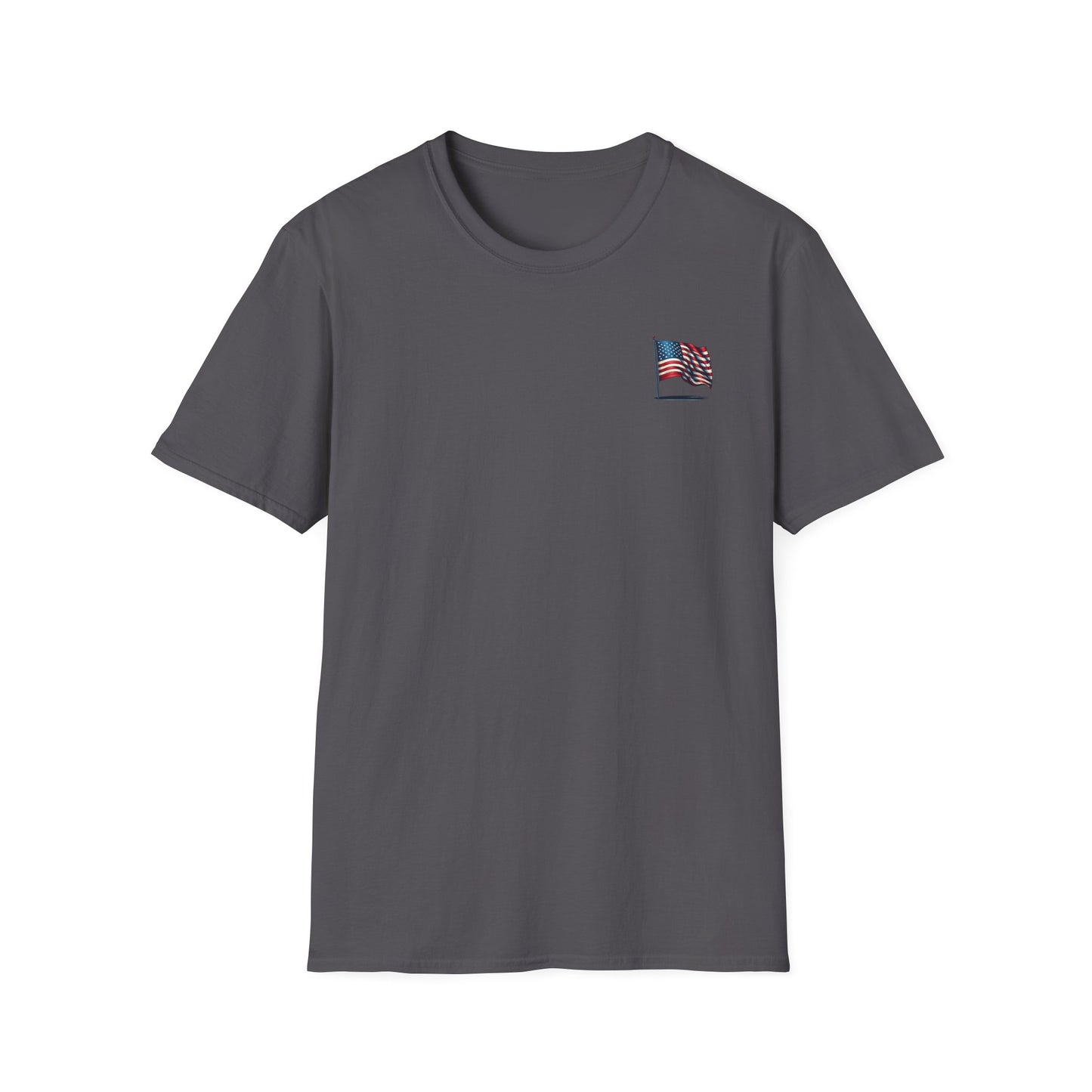 Patriotic Unisex Softstyle T-Shirt, American Flag Tee, USA Pride Shirt, Perfect for Independence Day, Casual Wear - TRV
