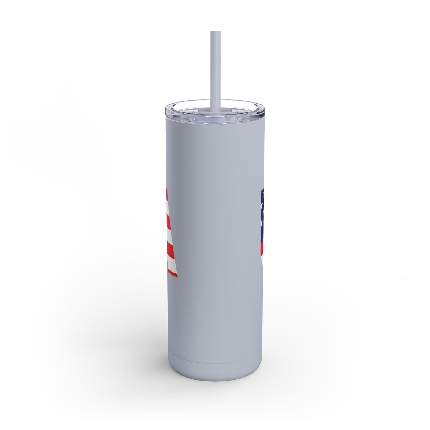 USA Flag Tumbler - 20oz Skinny Matte Drinkware, Travel Mug, Patriotic Gift, Fourth of July, Summer BBQ, Camping, Outdoor - TRV