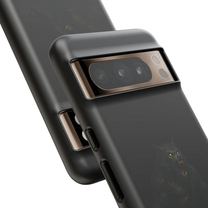 Dark monster graphic werewolf phone case by Printify, tough protective cover for smartphones with fierce, detailed design.