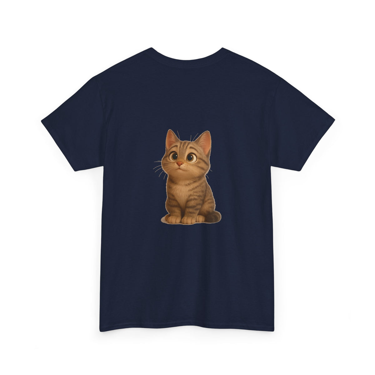 Cute brown kitten graphic on a Cat Lover T-Shirt by Printify, featuring a cozy and stylish design for feline enthusiasts.