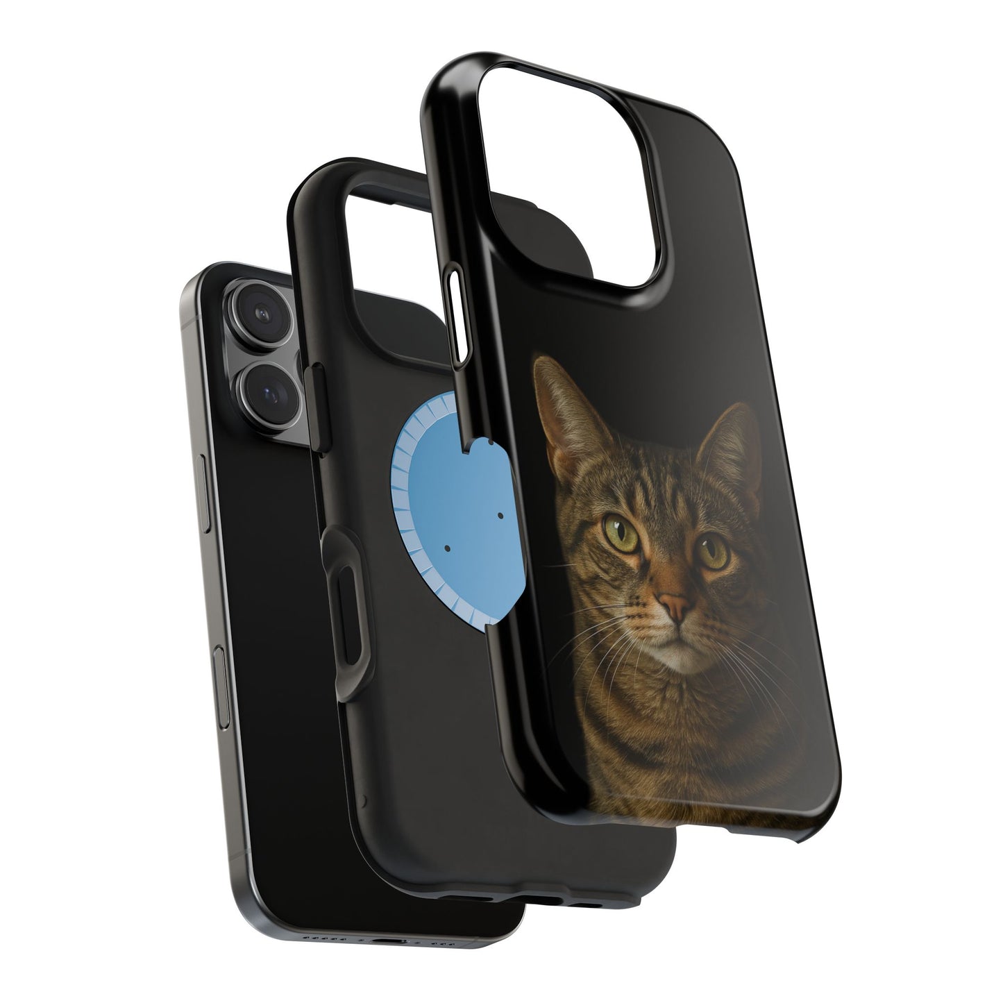 Magnetic Impact-Resistant Phone Case — Realistic Tabby Cat Portrait