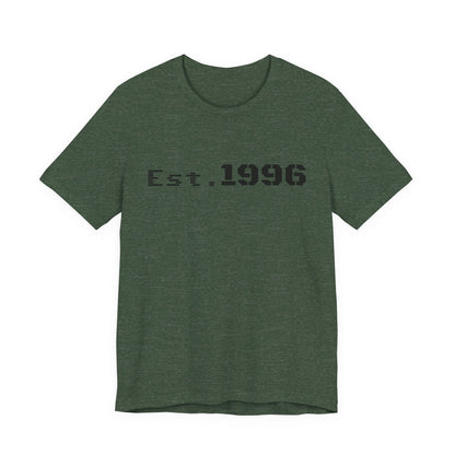 Vintage Est. 1996 T-shirt from Printify, featuring a classic birthday design for a stylish birth year gift.