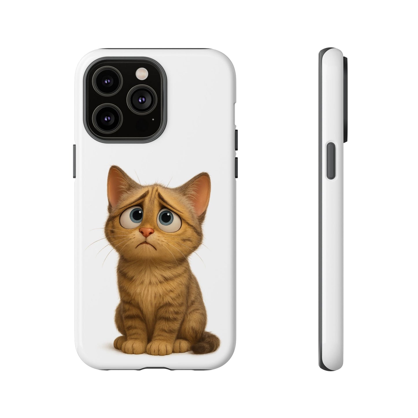 Cute Cat Phone Case, Funny Kitty Case, Animal Lover Gift, Cat Lover Accessory, Unique Cat Design Case, Pet Mom Gift - TRV