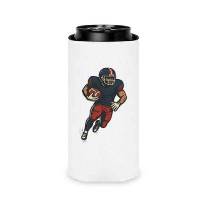 Football Player Can Cooler | Sports Fan Gift, Tailgate Accessories, Game Day Drink Holder, Party Favor, Football Party Decor