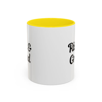 Rise & Grind Coffee Mug – Motivational Black Accent Mug for Daily Inspiration - TRV