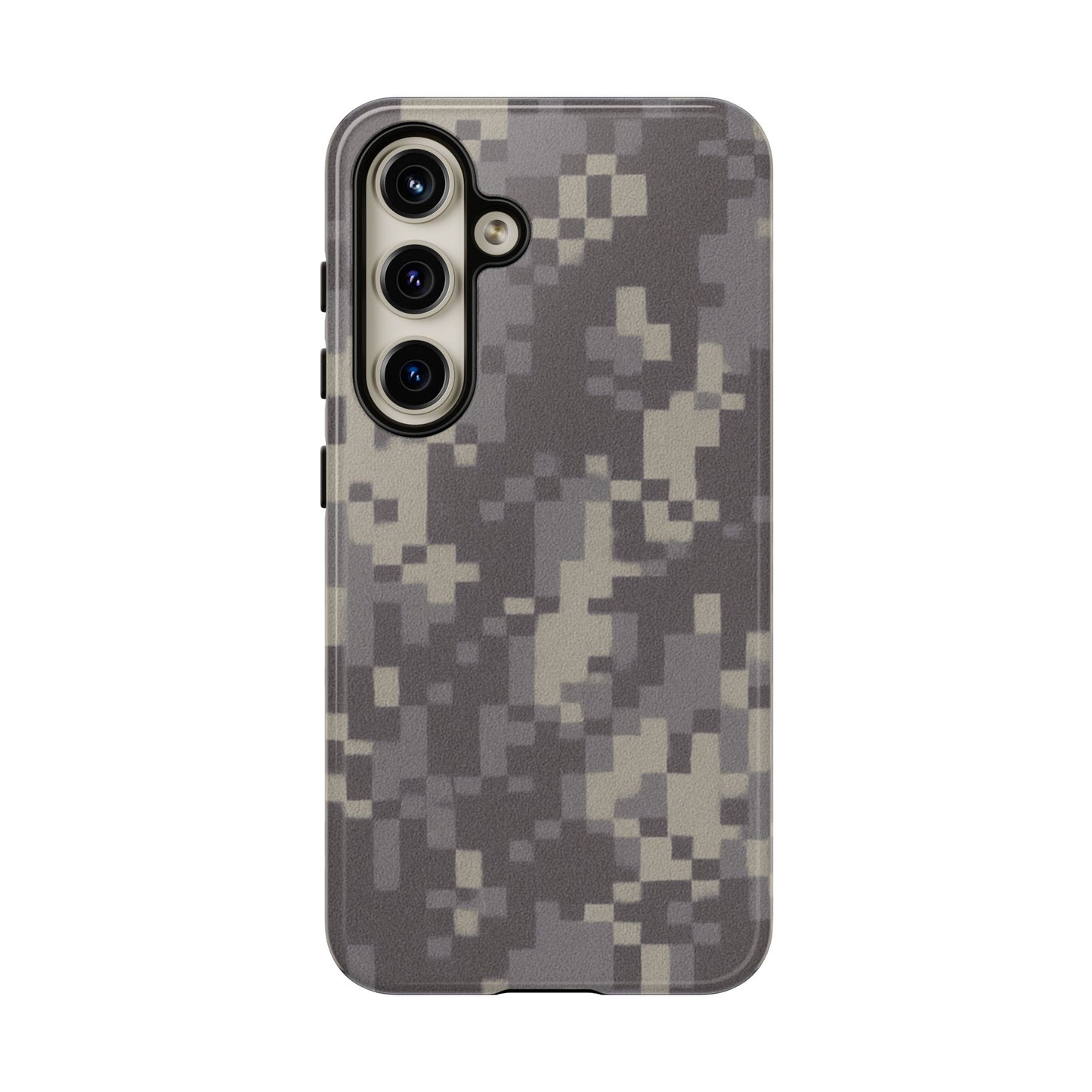 Camouflage tough phone case by Printify with rugged digital camo design for durable protection.