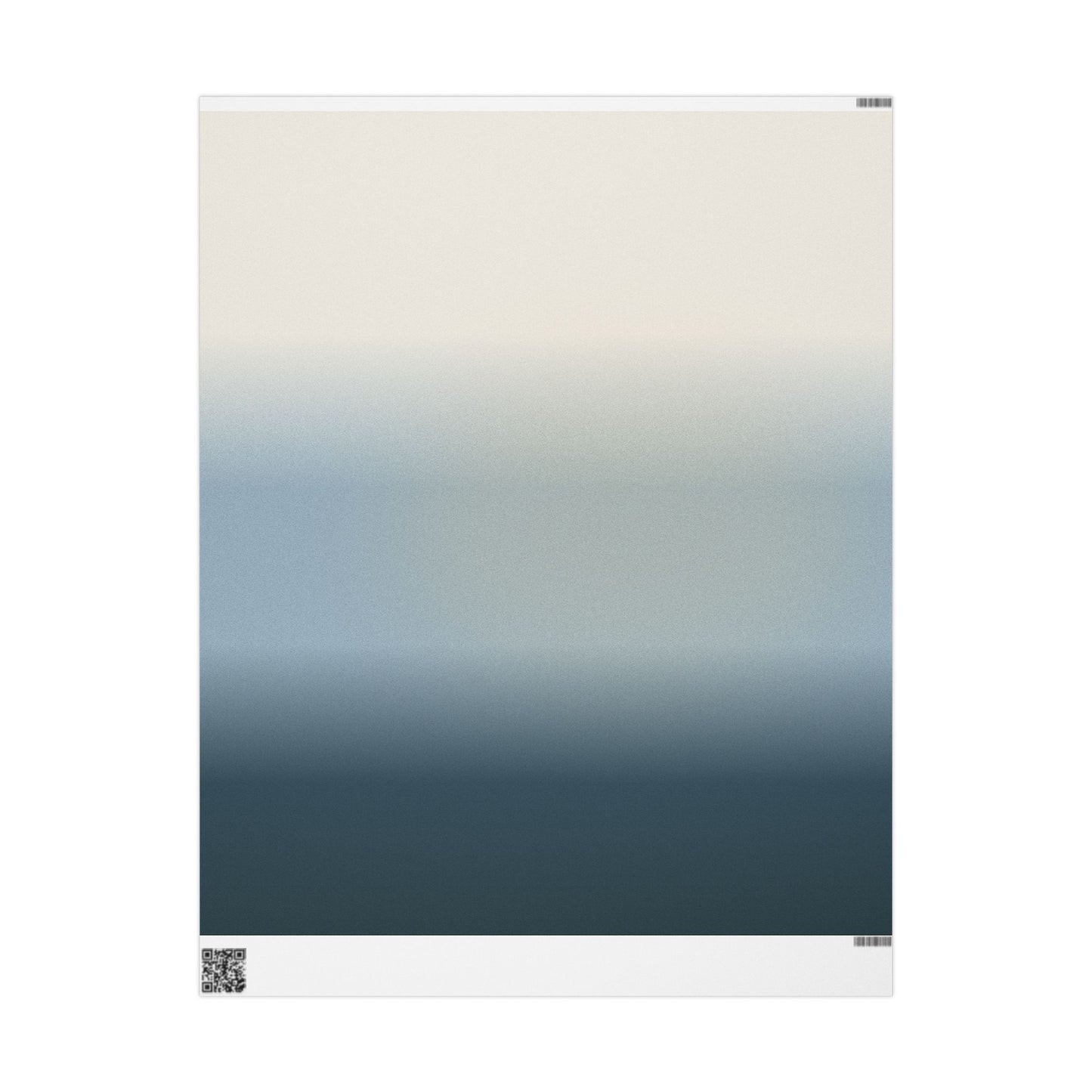Gradient Ombre Wrapping Paper Roll — Coastal Blue to Cream Gift Wrap