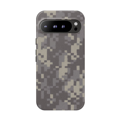 Camouflage tough phone case by Printify featuring rugged digital camo design for durable protection.