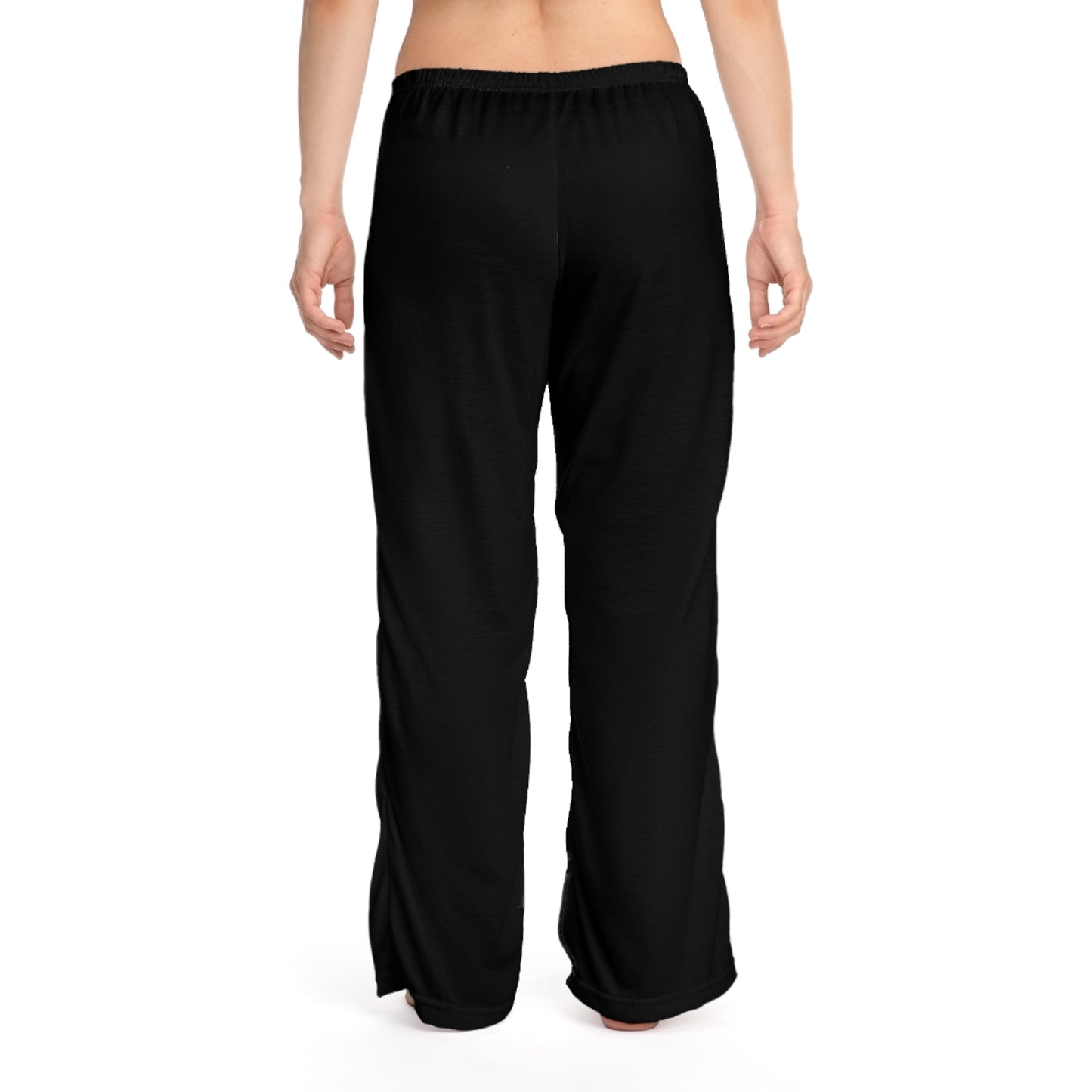 Vampire Sleep Pants with "I Smell Blood" all-over print, women's pajama bottoms by Printify featuring spooky vampire design.